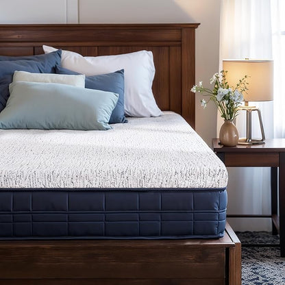 Subrtex Memory Foam Mattress Topper Full, 4 Inch Mattress Topper for Pressure Relieving, Mattress Pads Breathable Bed Topper with Removable Washable Cover