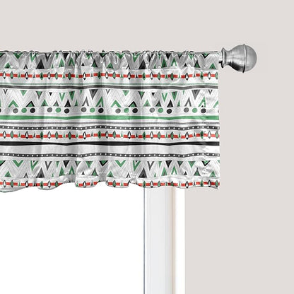 Ambesonne Tribal Window Valance, Style Traditional Aztec Pattern Old Fashioned Hippie Boho Influences, Curtain Valance for Kitchen Bedroom Decor with Rod Pocket, 54" X 12", Sea Green