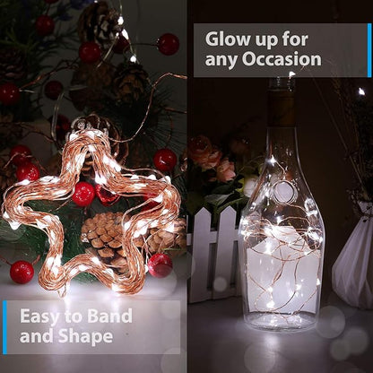 USB LED Fairy String Light, 1 Pack Copper Wire Fairy Lights for Indoor, Bedroom Festival Christmas Wedding Party Patio Decorative Window with USB Interface (33ft./10M,Cool White)