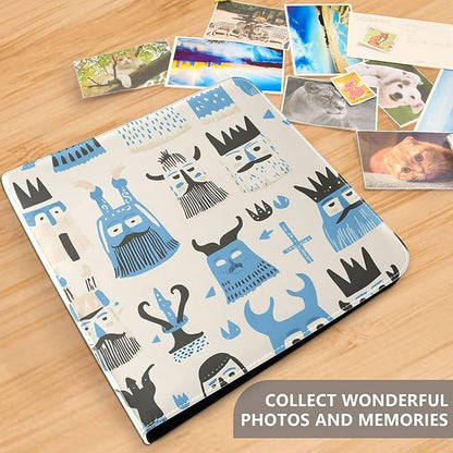 xigua Scandinavian Viking Photo Album Self Adhesive Scrapbook with 20 Detachable Sheet, DIY Album for Family Wedding Anniversary Baby Vacation Travel