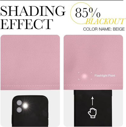 NICETOWN Blackout Curtains 54 inch Length for Bedroom - Grommet Thermal Insulated Solid Window Treatments Room Darkening Drapes for Kids Room/Laundry, Crystal Pink, W46 x L54, Set of 2