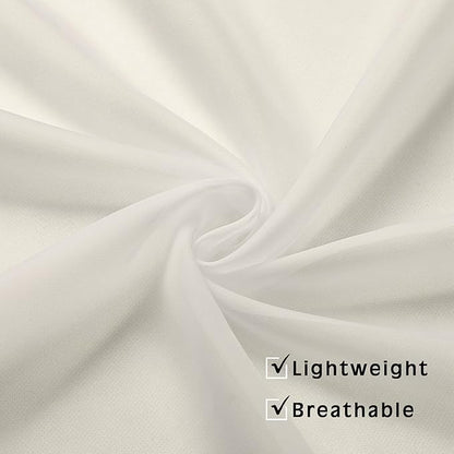 OWENIE Ivory Sheer Curtains 72 Inches Long 2 Panels, Transparent Voile Sheer Curtain Double Rod Pocket Gauze Drapes for Living Room Bedroom Window Sliding Glass Door Treatment, 42 x 72 Inch