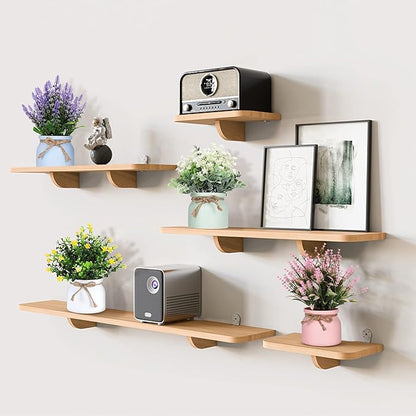 Fake Potted Plants - 4pcs Artificial Plants & Flowers in Macaron Pot Small Faux Plants Indoor Fake Plant Decor, Desk Plant for Home Bathroom Kitchen Shelf Office Decor