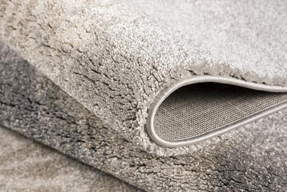 RUG BRANCH New Zealand Plush 4' x 6' (3'9" X 5'6") Scandinavian Indoor Area Rug, Contemporary, Grey Brown - Living Room, Bedroom, Dining Room, and Kitchen