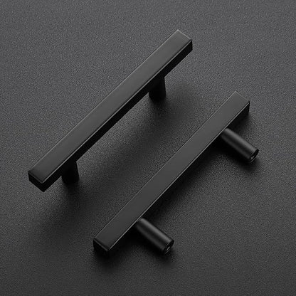 Ravinte 10 Pack Matte Black Cabinet Pulls Slim Kitchen Cabinet Handles 5 inch Hole Center Drawer Pulls Kitchen Drawer Handles Square Hardware