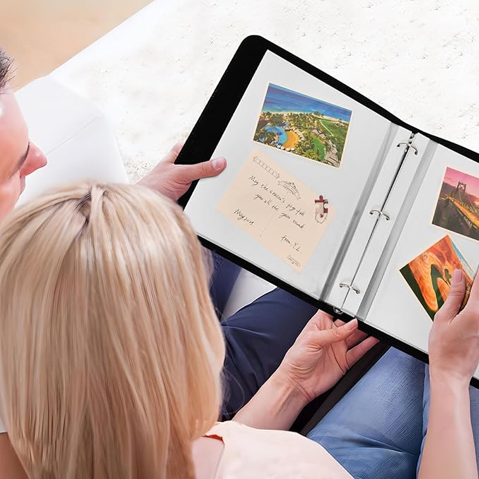 xigua Scandinavian Viking Photo Album Self Adhesive Scrapbook with 20 Detachable Sheet, DIY Album for Family Wedding Anniversary Baby Vacation Travel