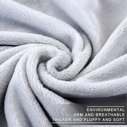 Polar Fleece Throw Blankets Travel Size for The Bed Extra Soft Brush Fabric Super Warm Sofa Throw Blanket 50" x 61"(Gray Travel)