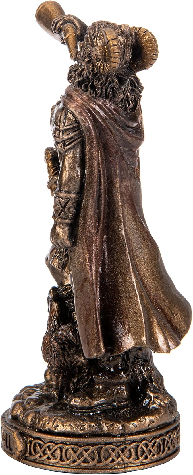 BeautifulGreekStatues Heimdall Scandinavian God Resin Figurines Hand Painted Bronze Miniature Statue 3.3 Inches