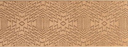 Custom Length Cut to Size Tribal Ethnic Southwestern Inspired Hallway Runner Rug, Non Slip Rubber Backed, 31 inch Wide X Customized Length, Inca Tan, 31 inch X 6 feet