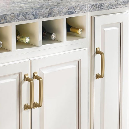 Khtumeware 20 Pack 6-1/4 Inch Cabinet Handles - Champagne Bronze Pulls, Warm Brass Drawer Pulls, Hardware for Kitchen Cabinets, Cupboards
