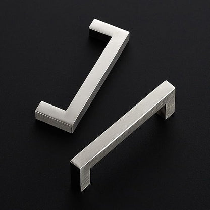Ravinte 3 Pack 4 Inch Kitchen Square Cabinet Handles Satin Nickel Cabinet Pulls Brushed Nickel Drawer Pulls Kitchen Cabinet Hardware Handles