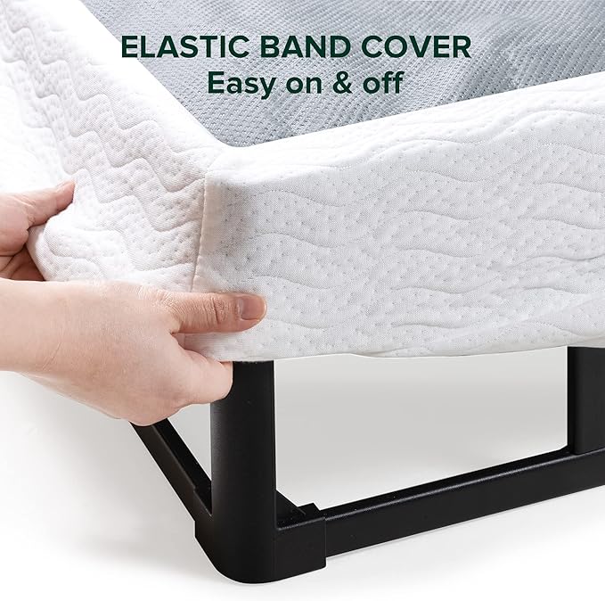 ZINUS 5 Inch Queen Metal Smart Box Spring with Quick Assembly, Mattress Foundation, Strong Metal Frame, Easy Assembly