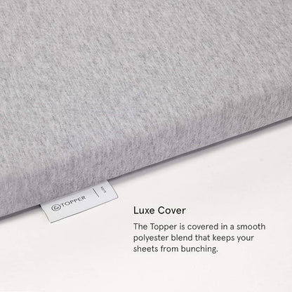 Tuft & Needle Mattress Topper, Twin Size, 2 inches of our Breathable, Supportive Adaptive Foam, Luxe Gray Cover, CertiPUR-US and Greenguard Gold Certified