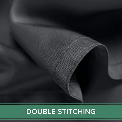 Queen Sheets by Pure Bamboo, Genuine 100% Organic Viscose Derived from Bamboo Bed Sheet Set, Luxuriously Soft & Cooling, Double Stitching, Lifetime Quality Promise (Queen, Charcoal)
