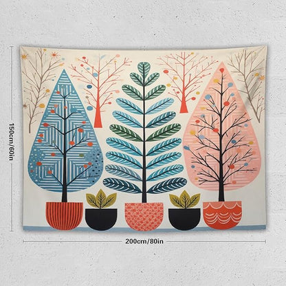 MaSiledy Wall Tapestries Shabby Chic Trees Tapestry Rustic Autumn Wall Hanging Wall Tapestry Aesthetic Wall Decor for Bedroom Living Room Dorm 60"x80" Xmas Wall Hanging Polyester Tapestries