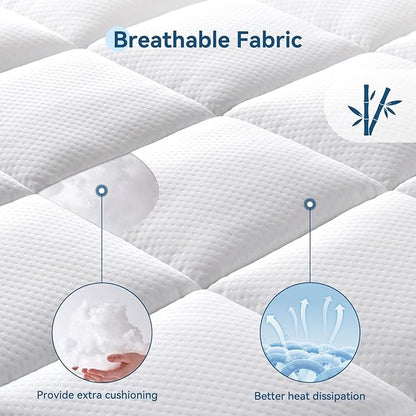 ONENICE 6 Inch Twin Mattress for Kids, Cooling Gel Memory Foam with Plush Removable Pillowtop, CertiPUR-US Certified, Fiberglass-Free, Mattress in a Box for Support & Comfort