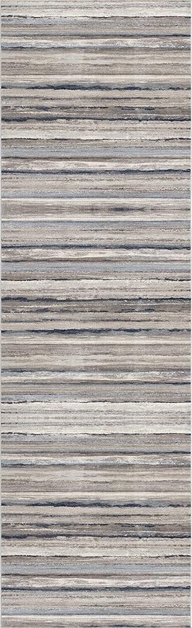 RUG BRANCH Havana 2' x 8' (2'3" X 8') Scandinavian Indoor Runner Rug, Contemporary, Blue Brown - Entryway, Hallway, Bathroom, and Kitchen