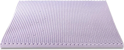 Best Price Mattress 2 Inch Egg Crate Memory Foam Mattress Topper with Soothing Lavender Infusion, CertiPUR-US Certified, Dorm Essentials, Twin XL
