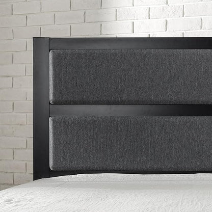 ZINUS Jessica Upholstered Metal Headboard, Easy Assembly, Queen, Grey