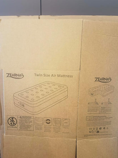 Air Mattress with Built in Pump - Upgraded Twin Blow Up Mattress, 2 Mins Quick Self Inflatable, 13"/550lbs Max, Strong Support, No Lost Air, for Camping,Home,Guests,Portable Travel