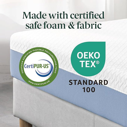 ZINUS 8 Inch Twin Cooling Essential Memory Foam Mattress [NewVersion], Fiberglass Free, Medium Feel, Breathable Cooling Layers, Certified Safe Materials