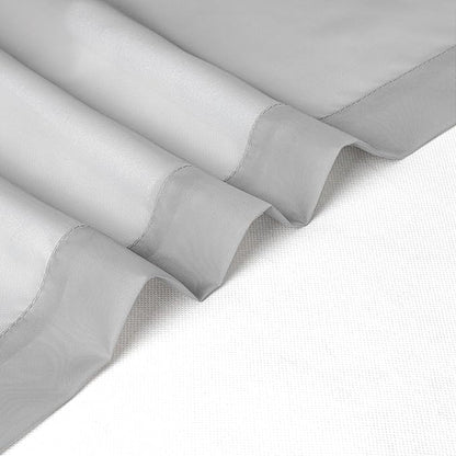 Chyhomenyc Light Grey Sheer Curtains 54 Inch Long 2 Panels, Light Filtering Rod Pocket Voile Short Curtains Drapes for Living Room Bedroom Small Windows, 42Wx54L Inches