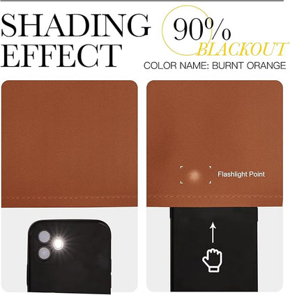 NICETOWN Burnt Orange Curtains 84 inches Long, Grommet Room Darkening Thermal Insulated Sound Dampening Window Treatments for Bedroom/Home Office, 2 Panels, W46 x L84