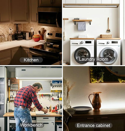 Under Cabinet Lighting Plug in, 32 Inch 1 Pc, Linkable AC120V 3CCT 3000K/4000K/5000K Ultra Slim, LED Under Cabinet Lights for Counter Light, Kitchen, Shelf, Sink, Workshop, Desk, Bronze