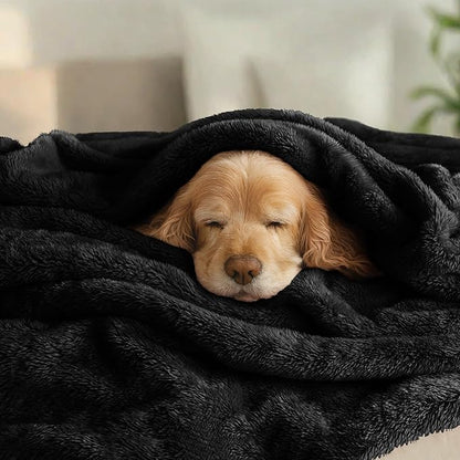 Exclusivo Mezcla Plush Fuzzy Fleece Bed Blanket Twin Size, Super Soft, Fluffy and Warm Blankets, Suitable for All Seasons (Black, 90x66 Inches)