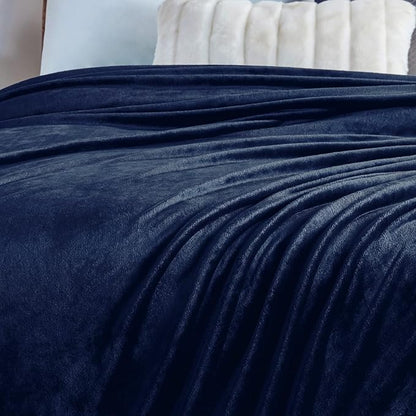 Walensee Fleece Blanket Plush Throw Fuzzy Lightweight (King Size 108x90 Navy Blue) Super Soft Microfiber Flannel Blankets for Couch, Bed, Sofa Ultra Luxurious Warm and Cozy for All Seasons