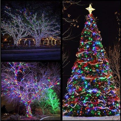 YULETIME 200 Count Multicolor LED Christmas Lights, 66 Feet Green Wire UL Certified Commercial Grade Holiday String Light Set (Multicolor)