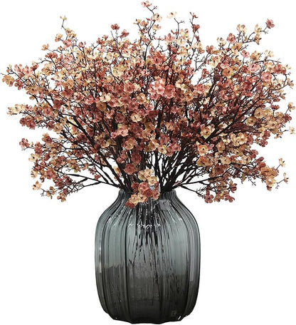 Babys Breath Silk Artificial Flowers Bulk 20pcs for Fall Decor Fake flower bouquet Bulk for Home Kitchen Indoor Bouquet Floral Arrangement Table Centerpieces Party Decor(Beige Brown 20pcs)