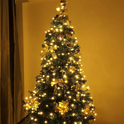 100-1000 LED Christmas Lights, Low Voltage Fairy String Lights with 8 Modes, Ideal for Xmax Tree, Garden, Home, Party, Halloween Festival Deco (Warm White, 200 LEDs)