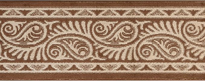 Custom Length Cut to Size Tribal Ethnic Southwestern Inspired Hallway Runner Rug, Non Slip Rubber Backed, 31 inch Wide X Customized Length, Mayan Brown, 31 inch X 8 feet