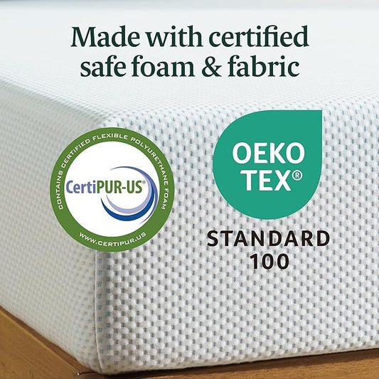 ZINUS 8 Inch Green Tea Cooling Memory Foam Mattress [New Version], Queen, Fiberglass Free, Medium Firmness, Cooling Gel Foam, Certified Safe Foams & Fabric, Mattress in A Box