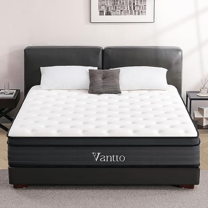 Twin Size Mattresses, 10 Inch Hybrid Memory Foam Individual Pocket Springs Twin Bed Mattress in a Box with Pressure Relief, Motion Isolation, CertiPUR-US, 100 Nights Trial
