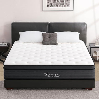 Full Mattresses, 14 Inch Memory Foam Hybrid Mattress in a Box with Pocket Springs for Motion Isolation Pressure Relief, 100 Nights Trial, CertiPUR-US