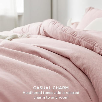 Bedsure Twin/Twin XL Comforter Set - Pink Soft Bedding for All Seasons, Cationic Dyed Bed Set, 2 Pieces, 1 Twin Size Comforter (68"x88") and 1 Pillow Sham (20"x26"+2")