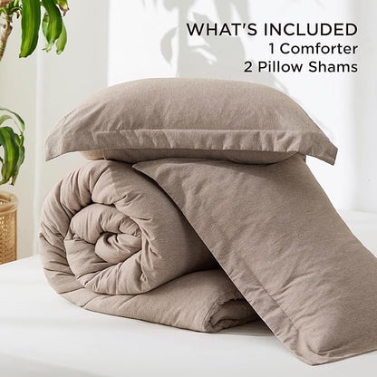 Bedsure Oversized King Comforter Set - Khaki Soft Bedding for All Seasons, Cationic Dyed Bed Set, 3 Pieces, 1 Oversized King Size Comforter (120"x98") and 2 Pillow Shams (20"x36"+2")