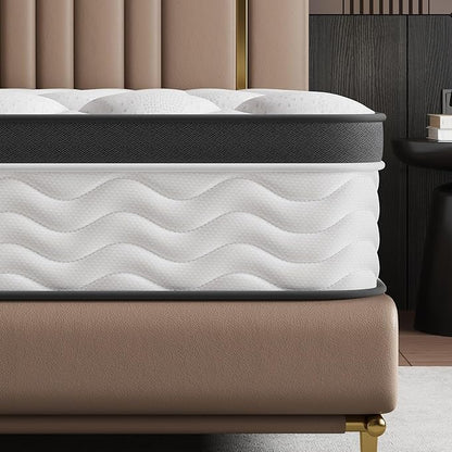 Full Size Mattress,12 Inch Full Mattress,Cooling Gel Memory Foam & Pocket Springs for Back Pain Relief,Pressure Relief & Motion Isolation,CertiPUR-US Certified,Medium Firm,54"x75"