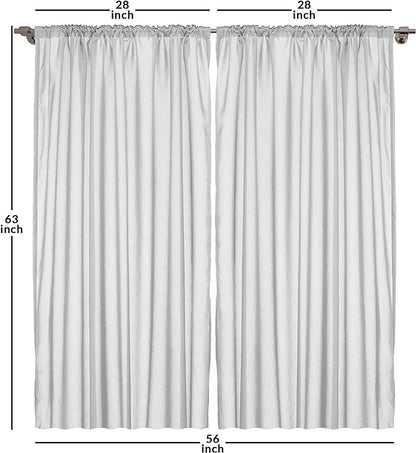 Ambesonne Abstract Window Curtains, Hand Drawn Vintage Half Circles Sun Themed Bohemian Ornamental Vibrant Pattern, Lightweight Decor 2-Panel Set with Rod Pocket, Pair of - 28" x 63", White and Yellow