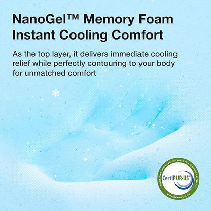 Novilla California King Mattress, 12 inch Cal King Mattress in a Box, Gel Memory Foam Mattresses for Cooling Night Sleep, Comfort Support and Pressure Relief, CertiPUR-US Certified