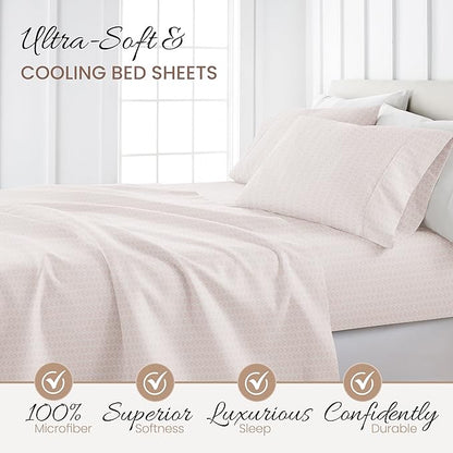 Linen Market 3 Piece Twin Bedding Sheet Set (Pink Classic) - Sleep Better Than Ever with These Ultra-Soft & Cooling Bed Sheets for Your Twin Size Bed - Deep Pocket Fits 16" Mattress