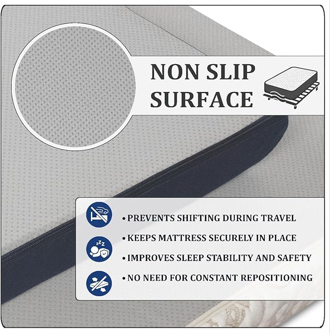 Foamma 10” x 35” x 79” Camper/RV Travel High-Density Bunk Mattress, Washable Organic Cotton Cover, Made in USA, Comfortable, Travel Trailer, CertiPUR-US Certified