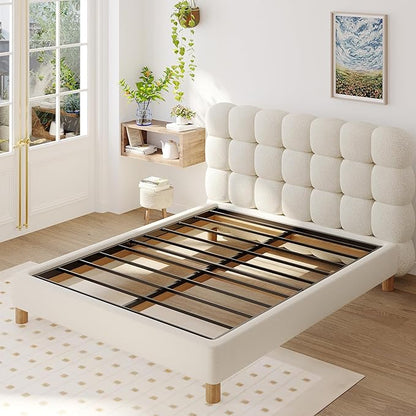 Full Size Box Spring Bed Base 2 Inch, Low Profile Metal Boxspring Full Size Bunkie Board 2 Inch, 3000 Lbs Max Weight Capacity Mattress Foundation, Noise-Free, Easy Assembly