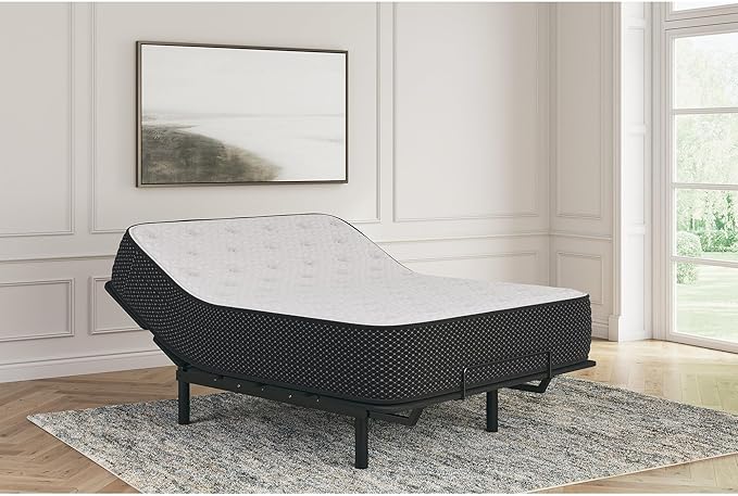Signature Design by Ashley Limited Edition Plush 12 Inch Hybrid Mattress with Gel Memory Foam and Edge Support for Cool Sleep and Pressure Relief, King, Fiberglass Free, Mattress In A Box