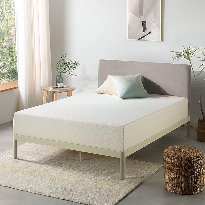 Best Price Mattress 10 Inch Full Mattress Bed-In-A-Box, Green Tea Memory Foam, White