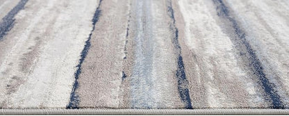 RUG BRANCH Havana 8' x 11' (7'9" X 10'8") Scandinavian Indoor Area Rug, Contemporary, Blue Brown - Living Room, Bedroom, Dining Room, and Kitchen