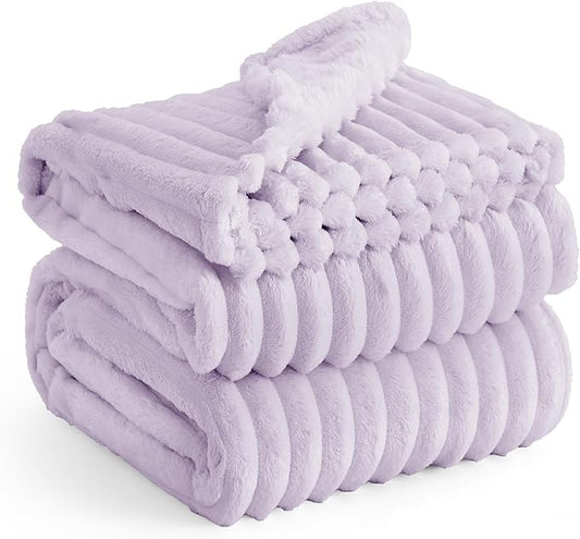 Bedsure GentleSoft Lavender Fog California King Size Blanket for Bed - Cozy Soft Blankets for Women, Cute Small Fleece Throws for Girls, Birthday Gifts for Women, 102x96 Inches