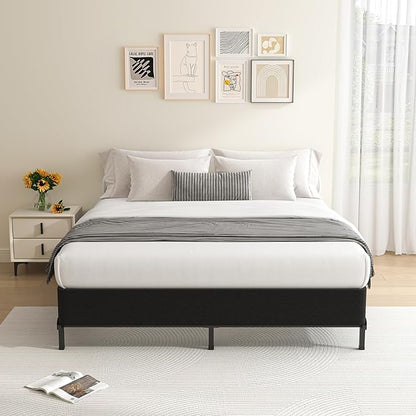 MAF Cal King Size King Box Spring, 10 Inch High Profile Box Spring Cal King 3500 lbs Black Heavy Duty Metal Mattress Foundation with Easy Clean Fabric Cover, Easy Assembly